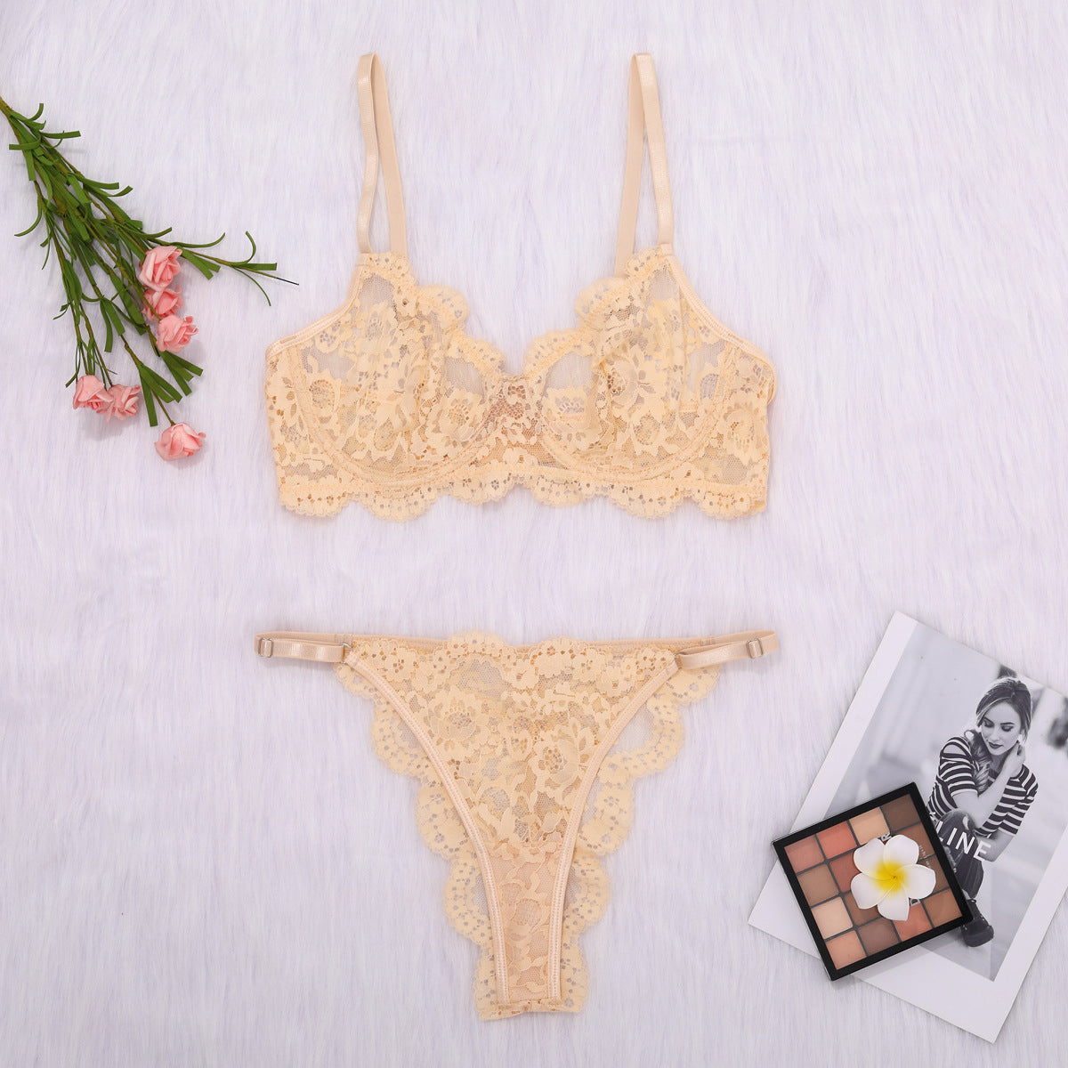 Französisches Spitzen-Lingerie-Set – Elegante Verführung im French Style