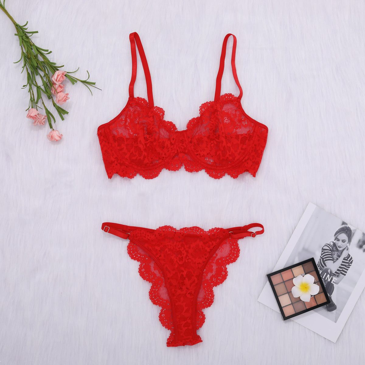 Französisches Spitzen-Lingerie-Set – Elegante Verführung im French Style