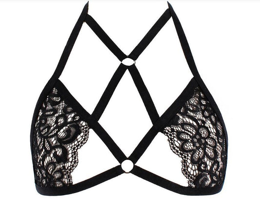 Eleganter Spitzen-BH mit Neckholder-Trägern